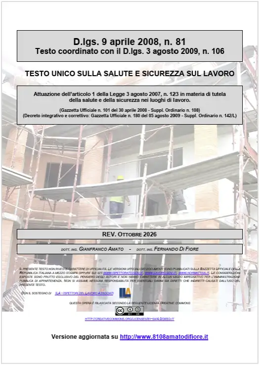 Testo Unico Sicurezza D.Lgs. 81/2008 MLPS Testo Unico Sicurezza D.Lgs. 81/2008 MLPS